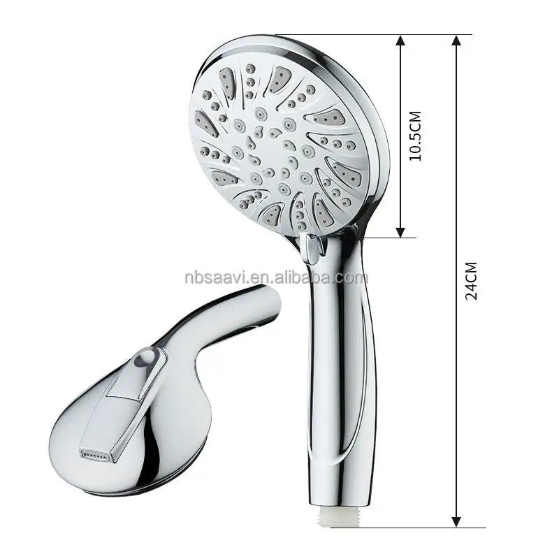 Bluejw Easy to Use Bathroom High Pressure 5-Function Handheld Shower Head with Spray Gun & 1.2m Hose Set - Image 2